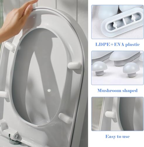 12 Stück Wc Sitz Puffer, Wc Deckel Stopper, Wc Sitz Ersatzteile, Brille Dämpfer, für Toilettensitz,Für Zuhause Büro Hotel(8 Sitzkissen + 4 Bezugskissen))