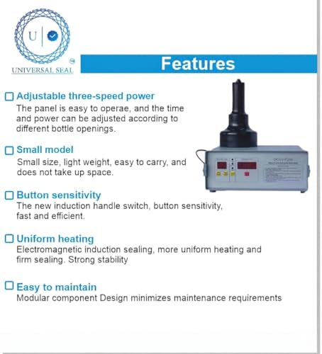 Image of DCGY-F200 Economic Induction Sealing Machine | 20-80mm Cap Foil Sealer | Portable Handheld Bottle Induction Sealer for Leak-Proof & Tamper-Evident Packaging