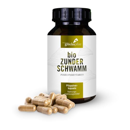 BIO Zunderschwamm Kapseln - Zunderschwamm Pilz Pulver Kapseln vom ganzen Pilz - Vitalpilz Fomes Fomentarius Pilzpulverkapseln ultrafein vermahlen - AT-BIO-701 Bio-Zucht in Österreich - 120 Stk