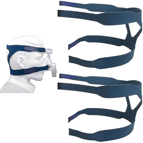 COONLINE 2 Packs Universal Headgear Full Mask Replace Part CPAP Ventilator Headband (Without Mask) - Blue Cover