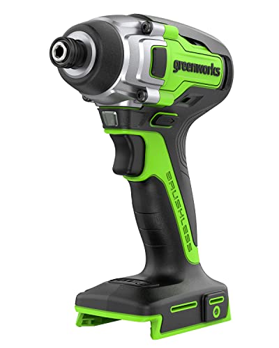Image of Greenworks 24V Brushless Cordless Impact Driver Kit, 2650in. /lbs Torque, Variable Speed-Battery and Charger Sold Separately, Green