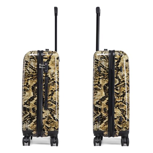 Image of InUSA Snake Print 3 Piece Hardside Spinner Luggage Set 20 /24 /28in. TSA Lock