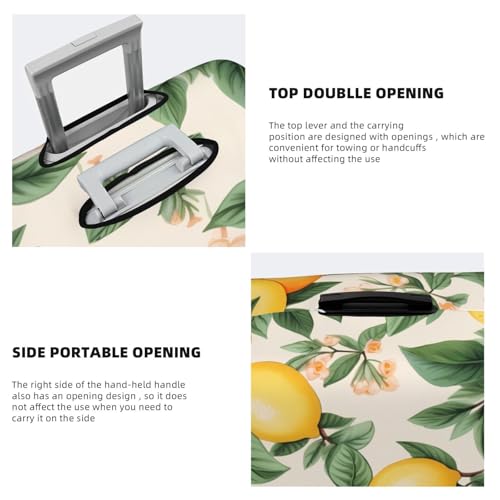 Luggage Cover for Travel Elastic Suitcase Cover Lemons and lemon leaves Luggage Covers Fashion Suitcase Protector Thickened Baggage Cover Dustproof Suitcase Sleeve Fits 18-32 Inch Luggage4