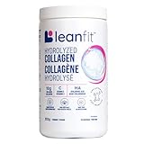 LEANFIT HYDROLYZED COLLAGEN™ Unflavoured – 10g Grass-Fed Bovine Collagen (Type I, III) + Vitamin C + Hyaluronic Acid Per Serving, 25 Servings, 253g Tub for healthy skin, hair, bones, joints & immunity