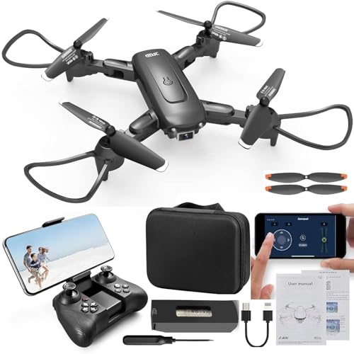 Image of Amitasha Remote Control Camera Drone 4k 1080p Gesture Control Altitude Hold, Headless Mode 3D Flips, App Control, Trajectory Flight RC Drone with Camera for Kids & Adult