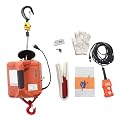 LIYUANJUN 1500W Electric Hoist, 440LBS Portable Hoist Winch Crane with Wireless Remote Control & 3.28FT Lifting Belt Electric Winch Electric Hoist 110 Volt for Lifting Towing Bicycles Kayaks