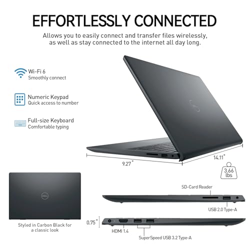 Image of Dell Inspiron 15 3000 Touchscreen Laptop Computer, 15.6 inch FHD IPS Touch Screen Business Laptop PC, 13th Gen Intel 10-Core i5, Windows 11 Pro | 10-Key Number Pad| 64GB RAM 1TB SSD