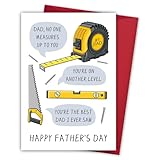 DONVON Fathers Day Card Gifts for Dad Husband from Daughter Son Kids Wife, Personalized Happy Father's Day Cards Gift Ideas, Funny Best Dad Gifts for Papa Father New Daddy Step Bonus Dads