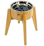 Slow Feeder Dog Bowls for Large Breed - 12-inch High Elevated, Raised Single Food Station - Detachable Parts, Suitable for Treats, Wet/Dry Pet Foods