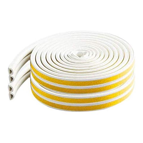 95sCloud Sealing strip for doors, draught excluder, door seals, door seal window, anti-collision sealing strip, D-profile, rubber seal, window gaps, against cold draughts, noise Cover