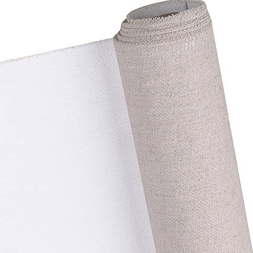 Rotolo di Tela per Dipingere Rotolo di tela per pittura Rotolo di tela Rotolo di tela da 5 m Tela bianca professionale per pittura Strato di pittura a olio acrilico Tela in misto lino Primer Fornitur