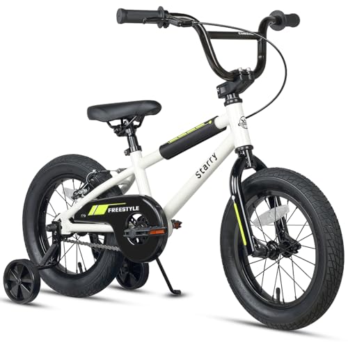 Image of 12 14 16 18 Inch Kids Bike BMX Style Bicycle with Training Wheels Coaster Brake for 2-10 Years Old Toddlers Boys Girls Multiple Colors