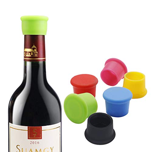 Vicloon Lot de 6 Bouchons à Vin Silicone,Bouchon de Bouteille Rond, Capsules de Bière/Beer - Image 7