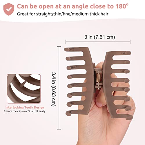 image for 8 Colors Lolalet Hair Clips Claw Clips Hair Claw Clips, 2 Styles Nonsl