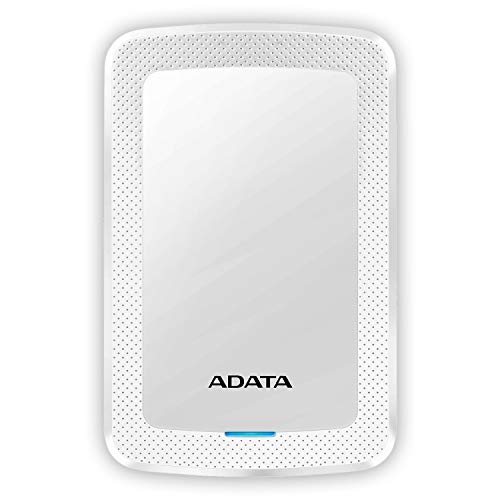 ADATA Hard Drive - 1 TB - External (Portable) - USB 3.1-256-bit AES - White