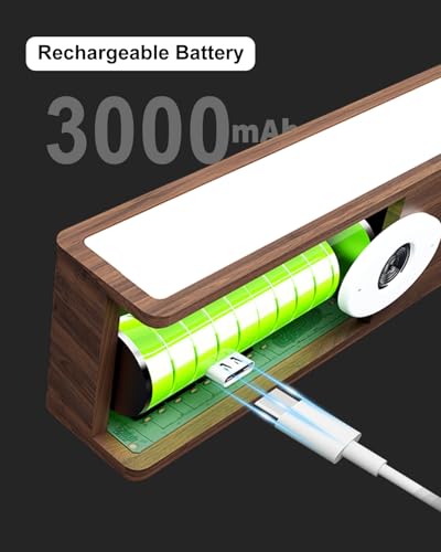 Image of YiLaie Wall Lights for Bedroom Battery Operated, Battery Operated Wall Sconce Set of Two,Dimmable Wireless Wall Mount Lamp with 3 Color Temperature for Bedside