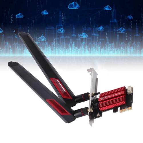 Tarjeta Wi Fi PCIe XUMIUZIY para PC de escritorio, Banda 2.4G/5G, tarjeta de red inalámbrica con antenas de 10dBi, Bluetooth 4.0, velocidad inalámbrica de 1200Mbps, adaptador Wi Fi PCIe compatible con Win7/8/10/11 miniatura 5