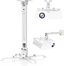 6ft Adjustable Projector Ceiling Mount Stand | 60–72 Inch Extendable Pipe | Universal Tilt, Swivel & 360° Rotate Bracket | Heavy-Duty Metal Wall/Ceiling Projector Stand for Home & Office