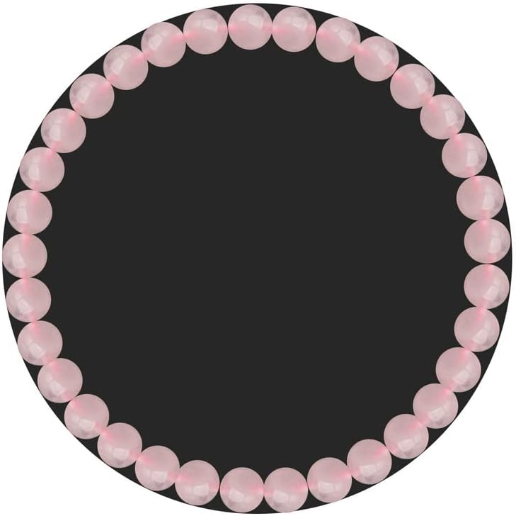 Cuentas de cristal para hacer joyas, cuentas de cuarzo rosa natural a granel, cuentas de piedra rosa redondas lisas de 0.315 pulgadas para pulseras,