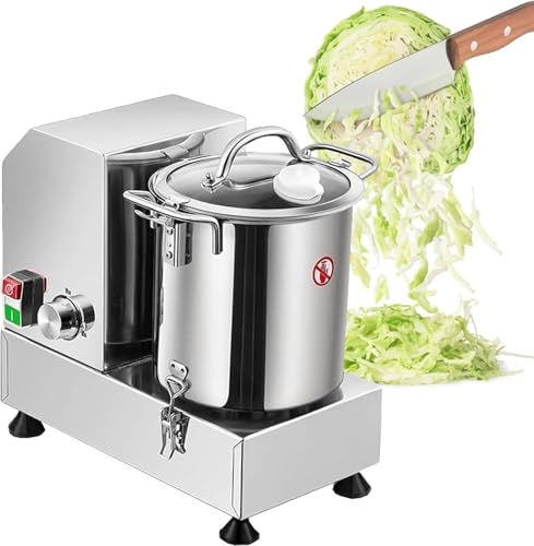LPONAA Procesador De Alimentos Comercial, Cortador De Frutas Y Verduras, Procesador De Alimentos Multifuncional De 6L/9L/15L, Velocidad De hasta 3700 RPM, Cortador De Repollo(15l)