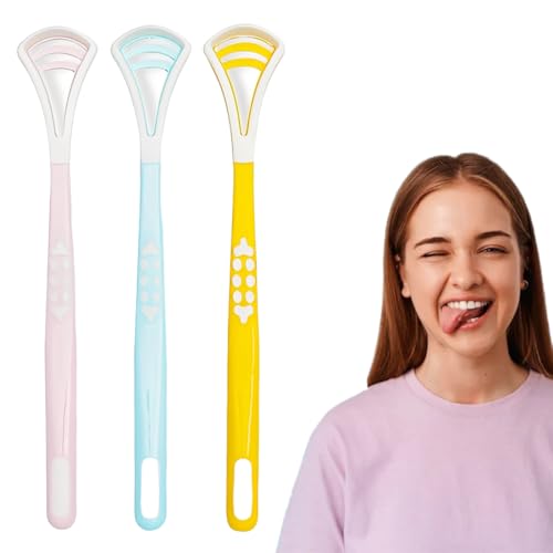LACHT 3 Raschietti Per Lingua, Colore Casuale, Spazzola Per Lingua, Raschietto Per Lingua- Raschietto Per Lingua Per Adulti E Lingua, Design Morbido