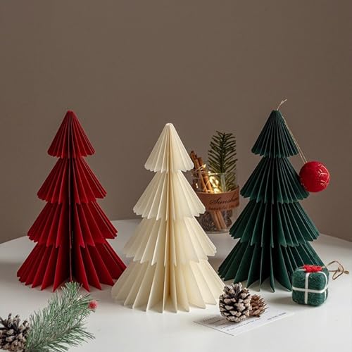 3 Stücks Papier Weihnachtsbaum Tannenbaum Waben Deko Tanne...