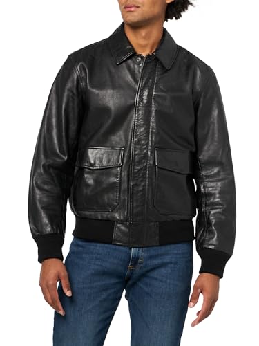 Lucky Brand Men's G-15 Flight Jacket, #001 Black, Medium
