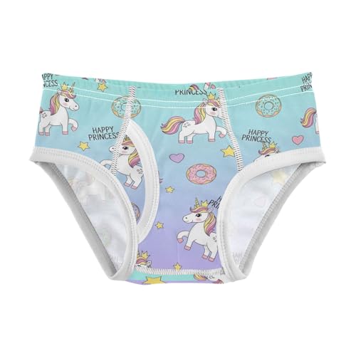 CHIFIGNO Briefs for Boys Cute Unicorns Pastel Gradient Cotton Boy Underwear Soft Breathable Briefs Underwear