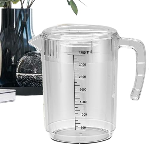 水ピッチャー | 2500ml 透明で割れないウォーターピッチャー 計量付き,食洗機対応 液体容器、ホット/コールド飲料・コーヒー・牛乳・自家製ジュース・カクテル用 | 液体容器 ディスペンサー