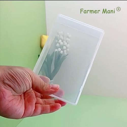 Image of 2 Pack 5.24x3.31x1.58 Inches Rectangular Clear Small Plastic Storage Containers Box with Hinged Lid for Small Items and Other Craft Projects