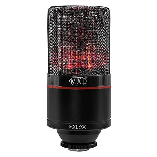 MXL 990 Blaze Large Diaphragm Condenser Microphone with Red LED Light