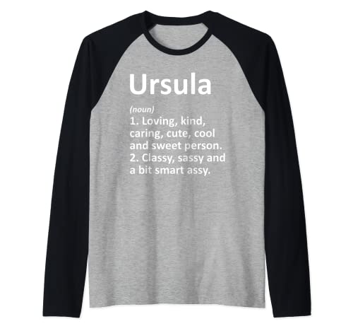 URSULA Definition Personalized Name Funny Birthday Gift Idea Raglan Baseball Tee