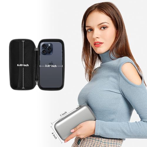 Image of iMangoo Travel Essential Electronics Organizer Charger Case Carrying Pouch | 6.5x3.2x1 inch Power Bank Tech Accessories Protective Storage Shockproof Portable Purse Men Women School Office Trips Must Have
