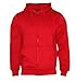 Produktbild ROCK-IT Apparel® Herren Kapuzenjacke Zipper Hoodie Kapuzen Sweater Jacke Workerhoodie Pullover Hoody Größen XS-5XL - Farbe Rot Medium
