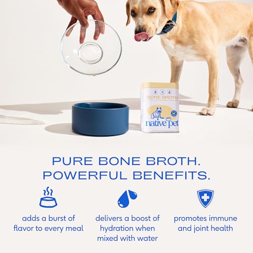 Native Pet Bone Broth for Dogs and Cats - Chicken Bone Broth Powder Dog Food Toppers for Picky Eaters - Provides Extra Nutrition for Joint Strength, Immune Support & Heart Health - 48 Scoops - Image 3