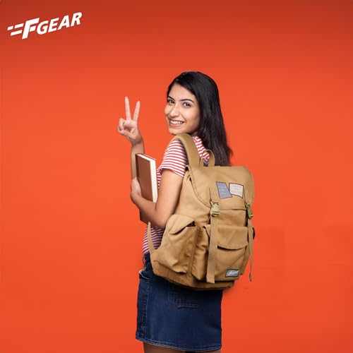 Image of F Gear Webster Canvas 21L Laptop Backpack Fits 18 inch Laptop 1 Main Compartment Drawstring Closure 3 Pkts Organizer Gifts for Men Women Boys Girls Adults Casual /College /School /Travel Bag