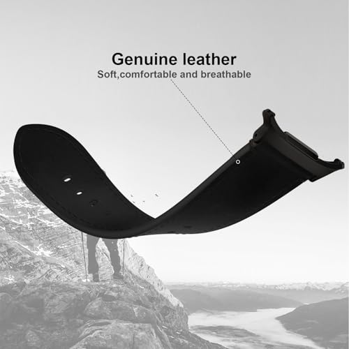 Image of Vintage Leather Band Compatible with Samsung Galaxy Watch Ultra Band 47mm (2025 /2024), 24mm Wide Crazy Horse Leather Strap for Galaxy Watch Ultra Men Women Retro Brown