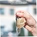 1 Set 2 Pcs Mini Backpack Key Fob Backpacks for Key Rings Keychains Wrist Strap Keychain Loveook Backpck Coin Purse Mini Bag Key Chain Change Purse Pendant Khaki Nylon Cloth