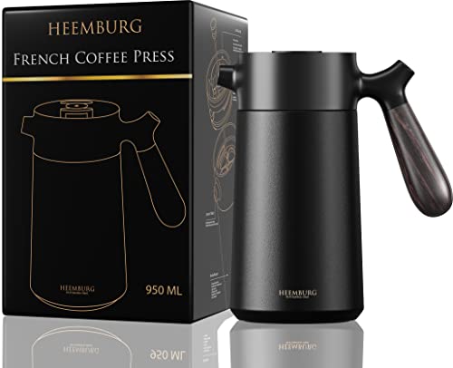 HEEMBURG French Press aus Edelstahl | Thermo Kaffeebereiter doppelwandig isoliert | Französische Kaffeepresse | Coffee… – Bild 7
