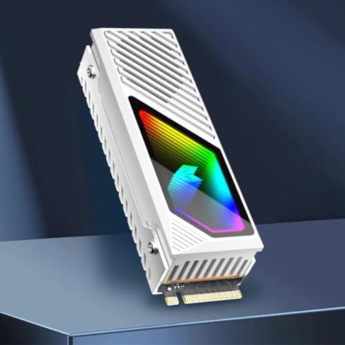 Uhidka Solid State Drive Cooler Built-inFan Hard Drive Heatsink 5V 3 Pin ARGB Brass Heat Sink A - Image 4