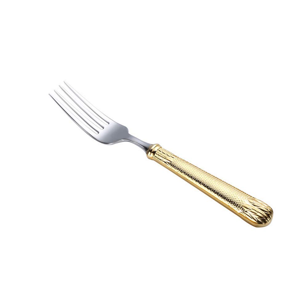 Besteckset, 4-teiliges Besteckset aus vergoldetem Edelstahl | Elegantes Besteck for 1 Person | Hochwertiges Silberbesteckset