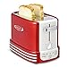 Toster na 2 kromki, kompaktowe opiekacze do chleba z 5 ustawieniami opiekania Obudowa ze stali nierdzewnej, wyjmowana tacka na okruchy, czerwona