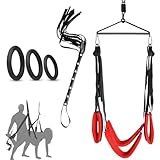 Deluxe Liebesschaukeln Sex Möbel BDSM Set,Liebesschaukel Sexschaukel für die Decke,mit 4 Extra Breite Polstern,3 Penisring Cockring,SM Peitsche,Liebesschaukel für Erwachsene,Belastbar Bis 150kg