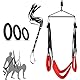 Deluxe Liebesschaukeln Sex Möbel BDSM Set,Liebesschaukel Sexschaukel für die Decke,mit 4 Extra Breite Polstern,3 Penisring Cockring,SM Peitsche,Liebesschaukel für Erwachsene,Belastbar Bis 150kg