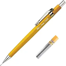 Pentel Lapiseira 0.9mm Amarela + Grafite HB SM/P209-GM