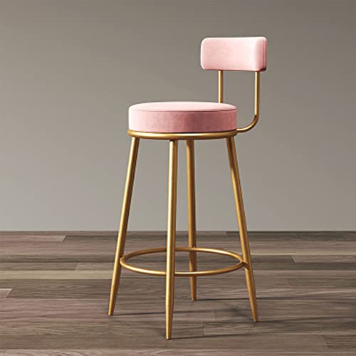 Tabourets de bar confortables en velours avec repose-pieds