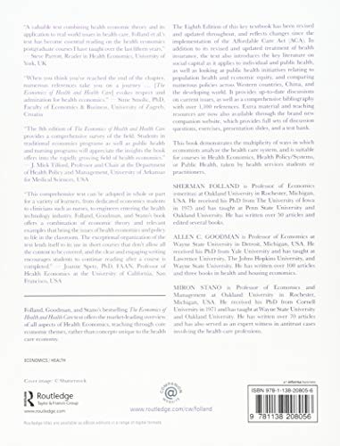 The Economics of Health and Health Care: International Student Edition, 8th Edition