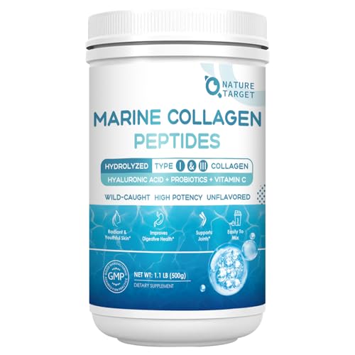 NATURE TARGET Marine Collagen Powder for Women 50 Servings