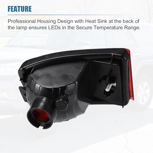 Image of uxcell Rear Right Side Bumper Reflector Light Lamp for Toyota 4Runner 2003-2005 Red