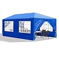 DOINUO 10x20 Blue Party Tent Outdoor Canopy Tent Wedding Event Tent Waterproof Heavy Duty Patio Gazebo Tents for Parties with 6 Removable Sidewalls Perfect for Holiday Birthday Graduation BBQ